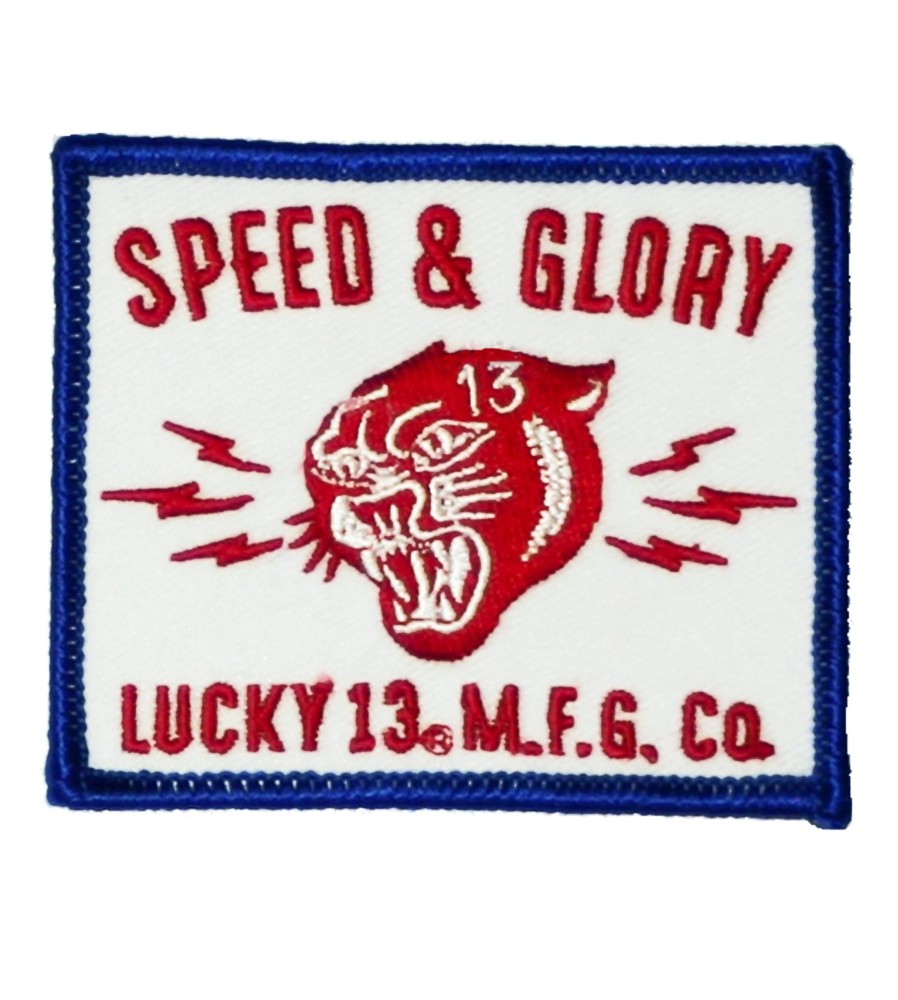 Accessories Lucky 13 | The Panther Head Patch - White/Red/Blue