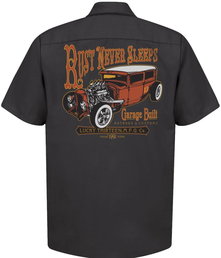 Mens Lucky 13 | The Rust Never Sleeps Work Shirt