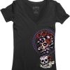 Womens Lucky 13 | The Shadow Lady V-Neck Tee