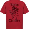 Mens Lucky 13 | The Winged Skully Work Shirt - Red