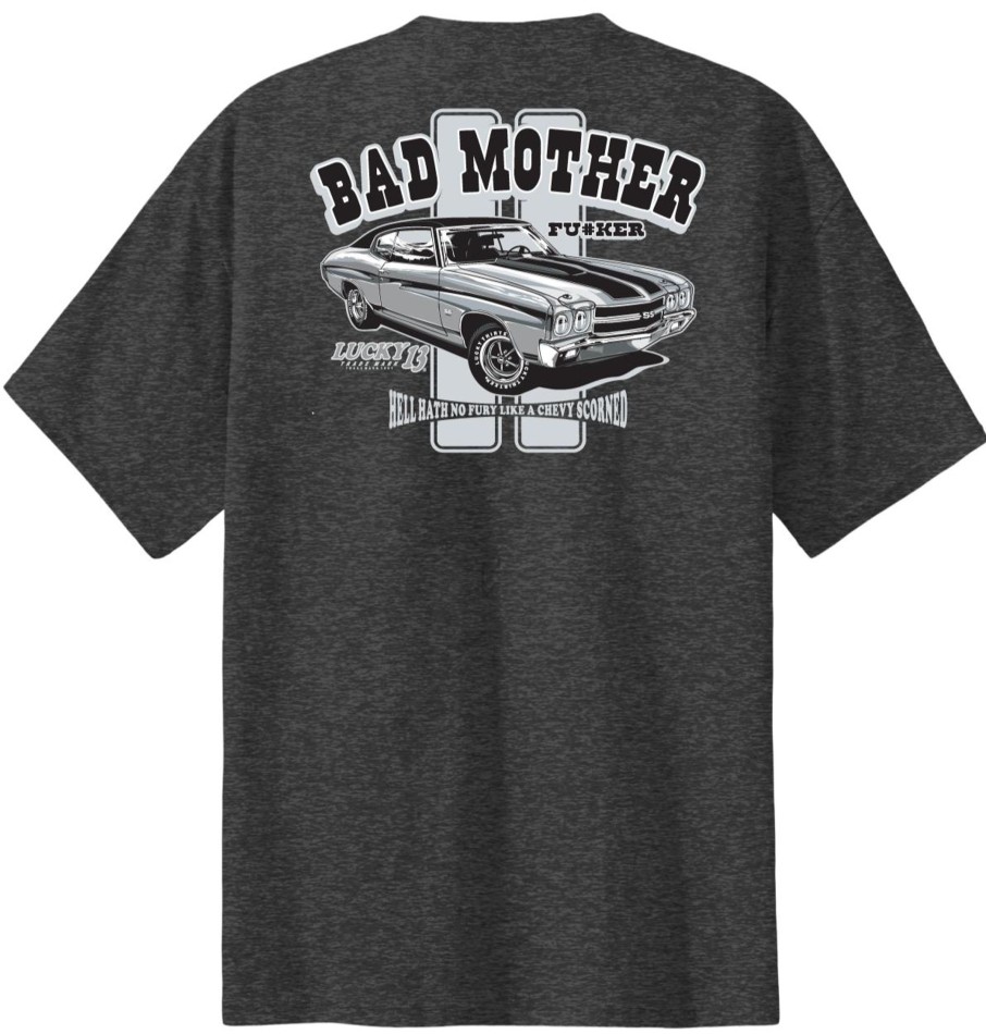 Mens Lucky 13 | Bad Mofo Classic Fit Tee - Dark Heather Grey