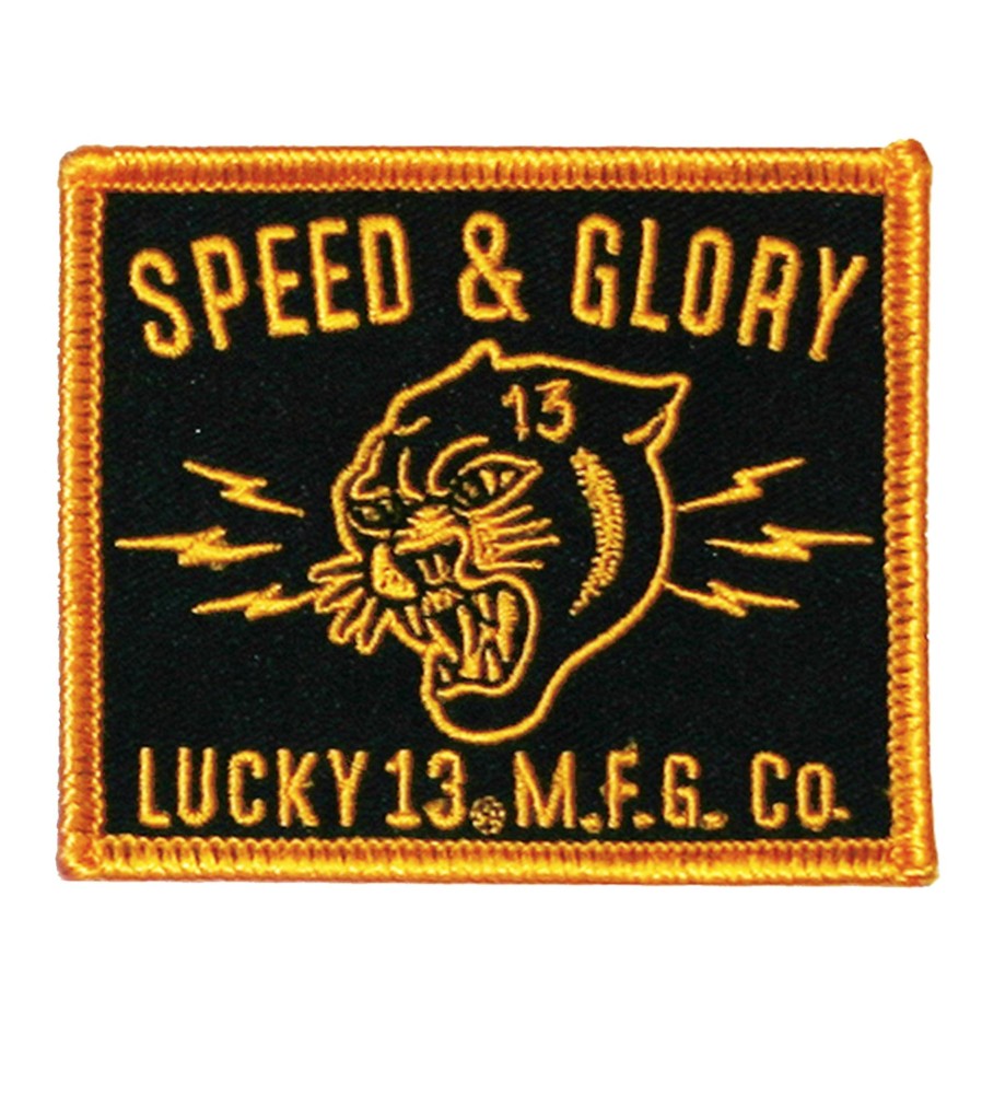 Accessories Lucky 13 | The Panther Head Patch - Black/Gold