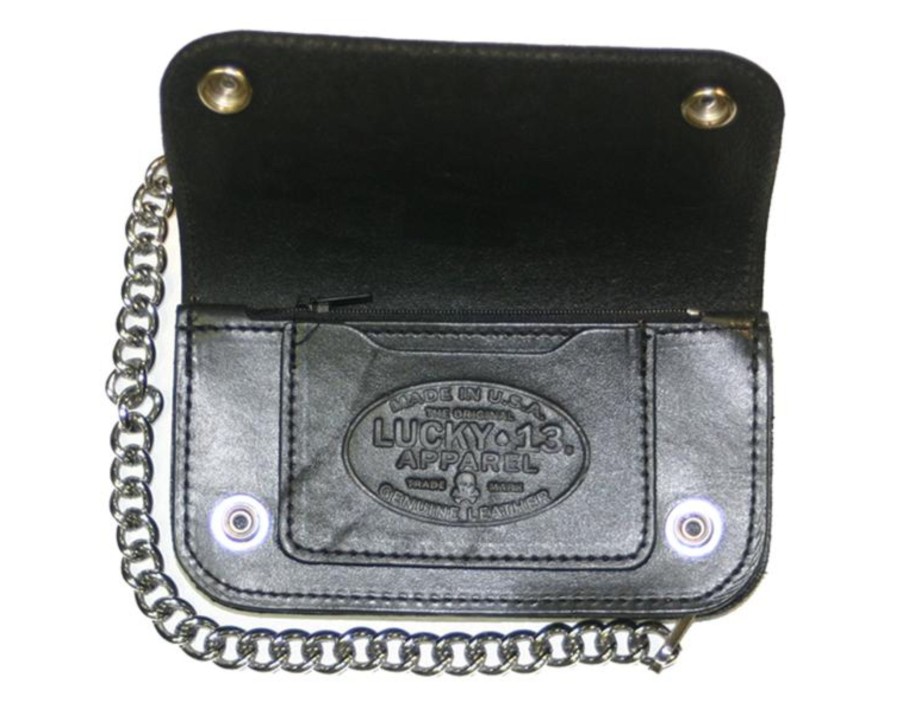 Accessories Lucky 13 | The Death Or Glory Embossed Leather Wallet - Black