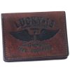 Accessories Lucky 13 | The Winged Piston Leather Card Holder Wallet - Antiqued Brown