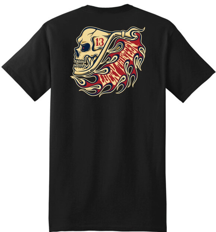 Mens Lucky 13 | The Pipe Skull Classic Fit Tee