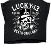 Womens Lucky 13 | The Death Or Glory Custom Cropped Capped Sleeve Women'S Tee **New**