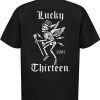 Mens Lucky 13 | The Winged Skully Work Shirt - Black