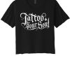 Womens Lucky 13 | Tattoo Your Soul Women'S Crop Top Tee - Black/White