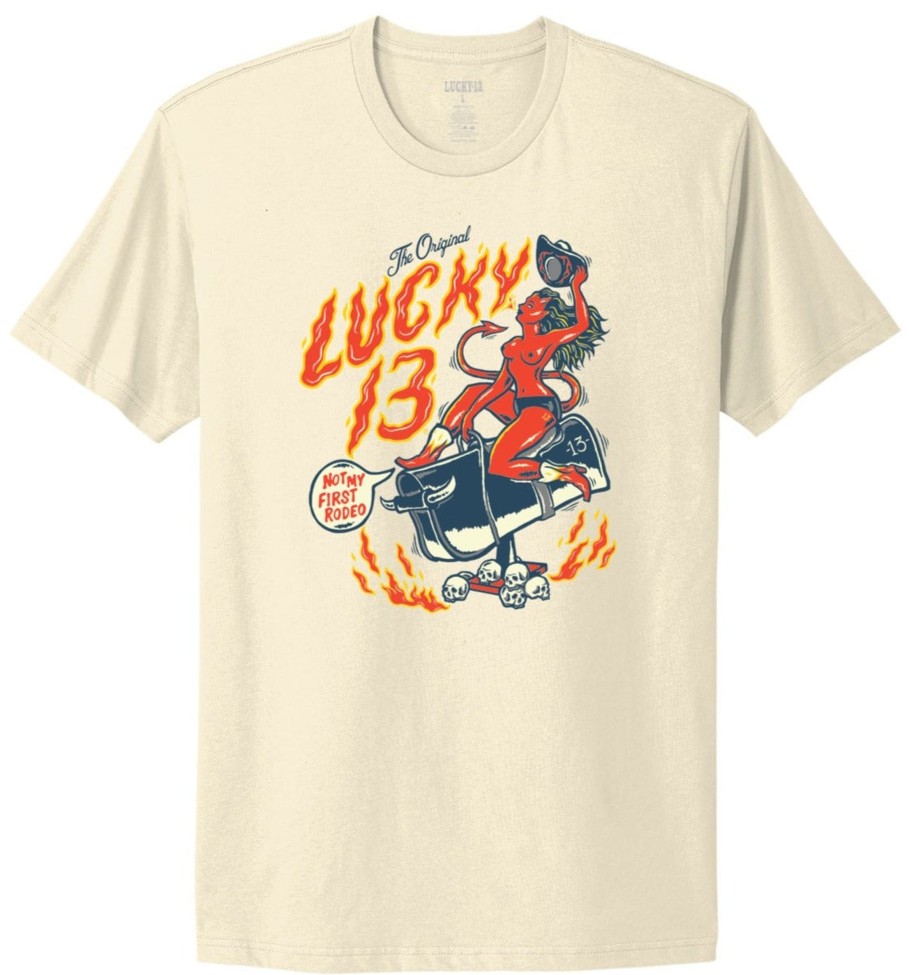 Mens Lucky 13 | Devil Girl All New Comfort Tee *New Style* - Natural