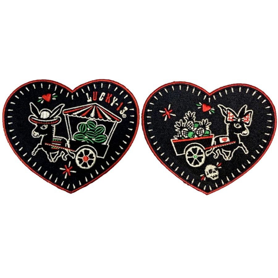 Accessories Lucky 13 | Los Donkeys Heart Patch Pack (2 Patches)