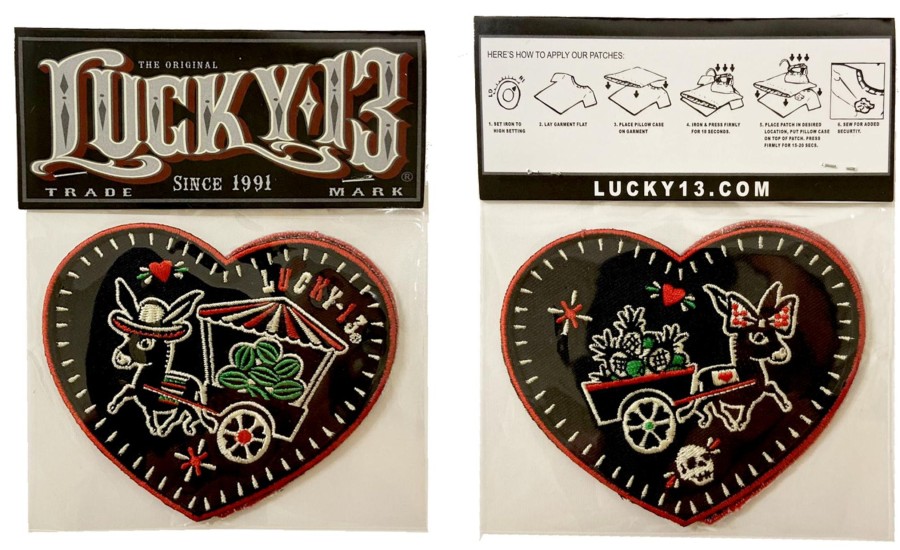 Accessories Lucky 13 | Los Donkeys Heart Patch Pack (2 Patches)