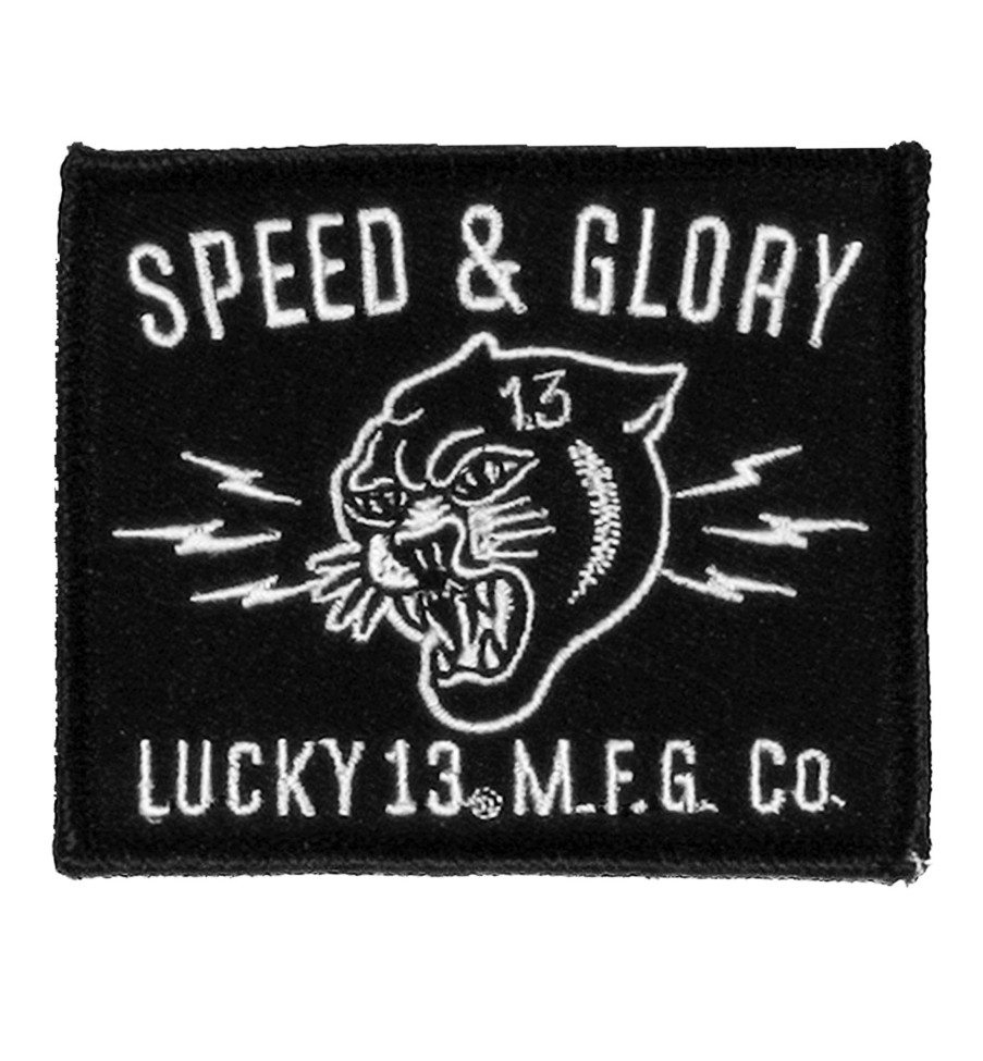 Accessories Lucky 13 | The Panther Head Patch - Black/Black/White