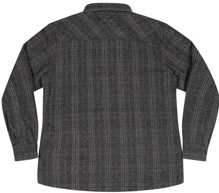 Mens Lucky 13 | The Brando Lined Flannel Shirt-Jacket - Grey/Navy/Brown