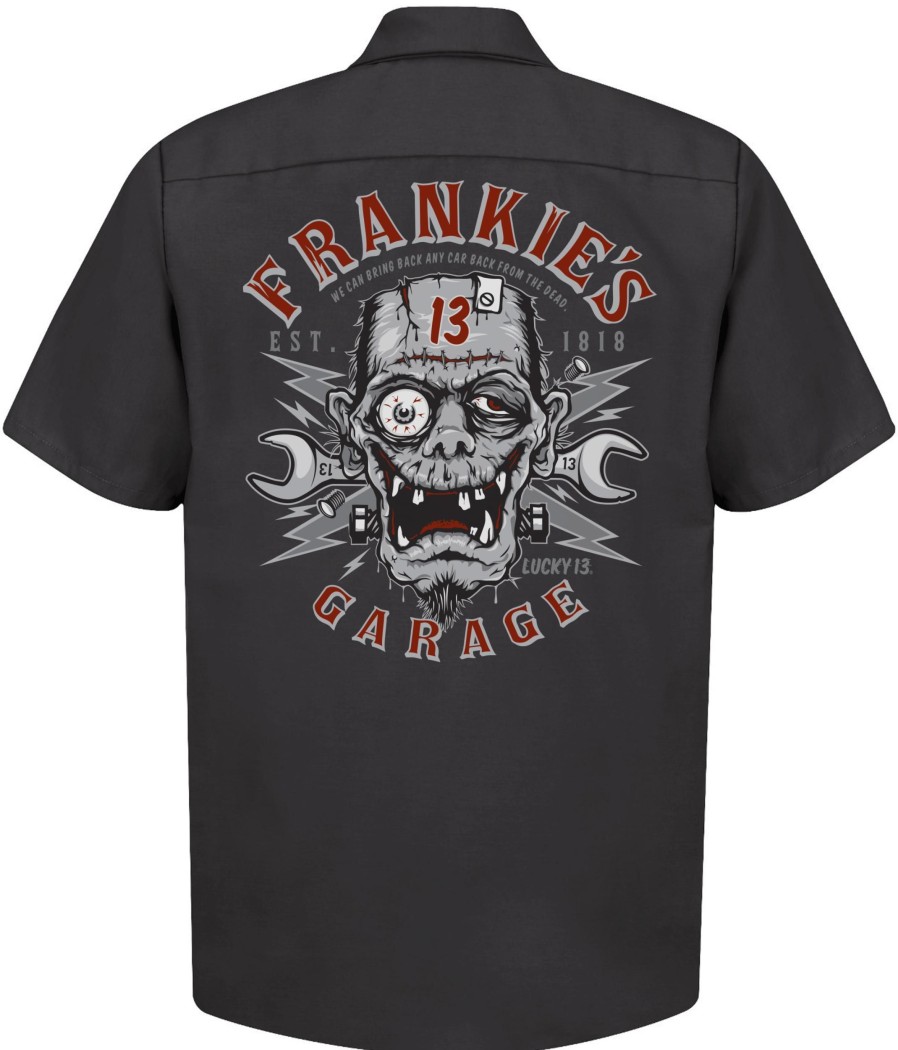 Mens Lucky 13 | Frankie'S Garage Work Shirt