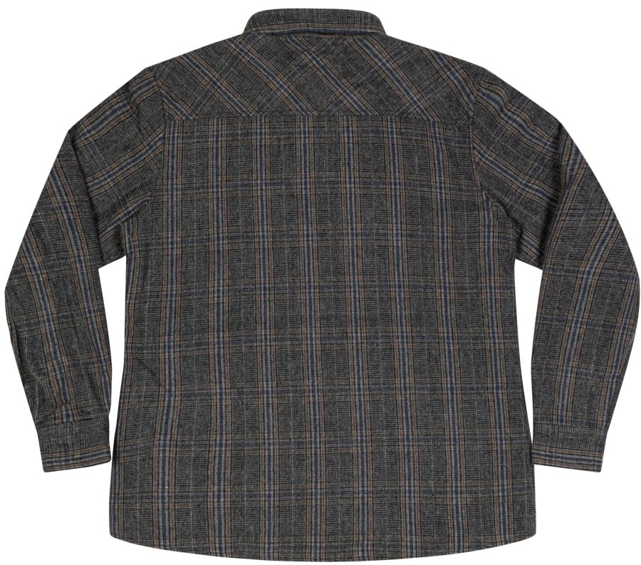 Mens Lucky 13 | The Brando Lined Flannel Shirt-Jacket - Grey/Navy/Brown