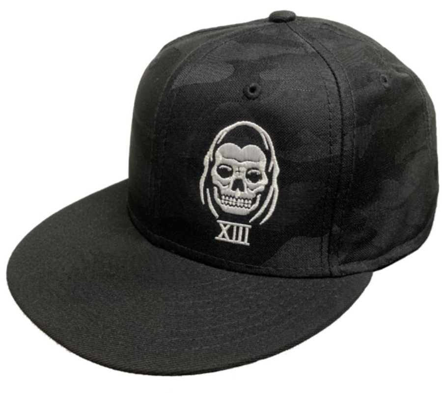 Accessories Lucky 13 | The Speed Reaper Snapback Trucker Cap - Black Camouflage