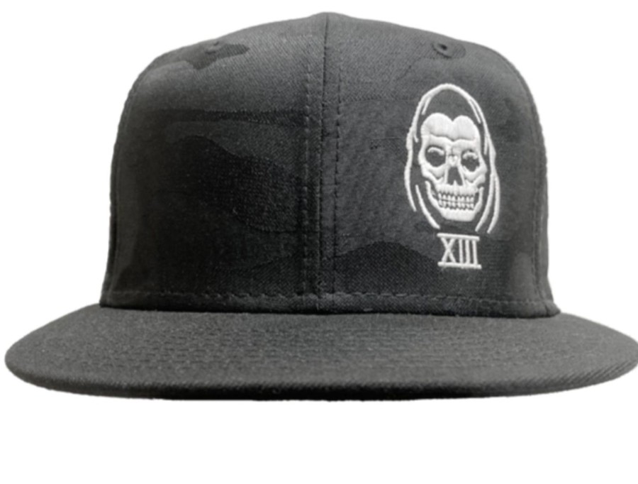 Accessories Lucky 13 | The Speed Reaper Snapback Trucker Cap - Black Camouflage