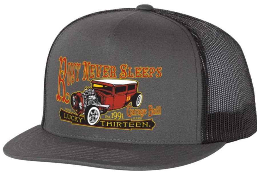 Accessories Lucky 13 | The Rust Never Sleeps Cap - Charcoal/Black