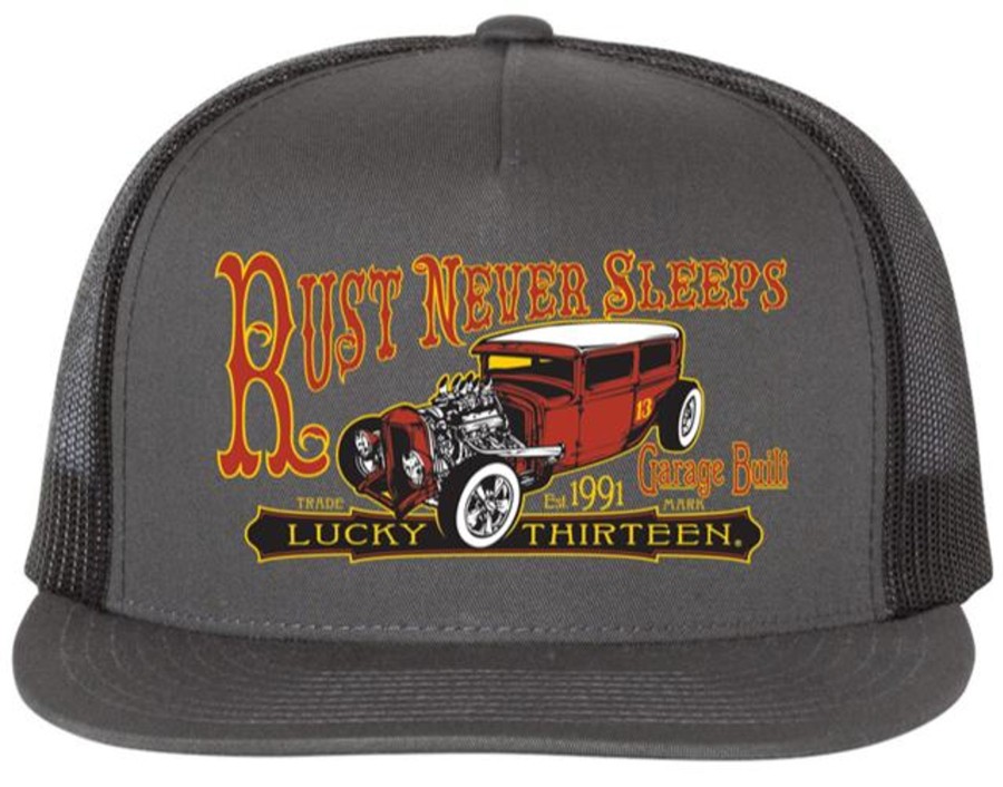 Accessories Lucky 13 | The Rust Never Sleeps Cap - Charcoal/Black